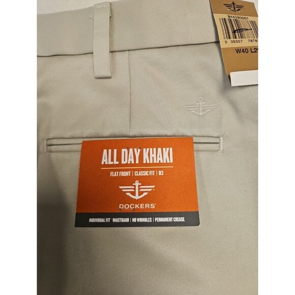 Dockers All Day Khaki Beige Pants Mens 40x29 Performance Stretch NWT $62 - Picture 4 of 7